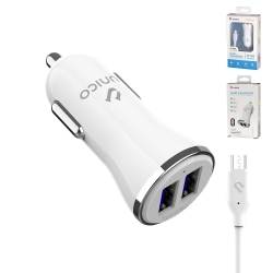 UNICO - CC1081 Car charger,2USB,2.4A current,white