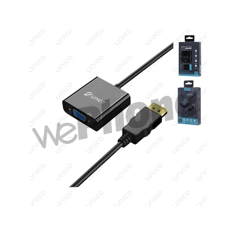 UNICO - AD1490 HDMI TO VGA conversion cable, BLACK