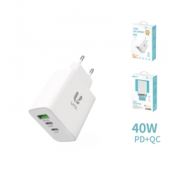 UNICO - New HC1512 Travel charger, 3U, PD 40W , w