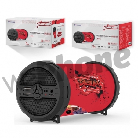 UNICO - BS1570 Bluetooth Bazooka Speaker,red
