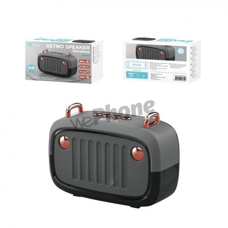 UNICO - New BS1507 Retro Bluetooth Speaker grey