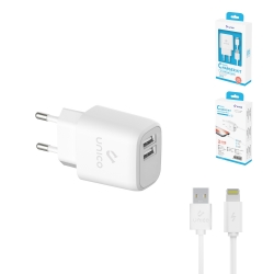 UNICO - HC1743 Travel charger, 2USB, 2.4A current,