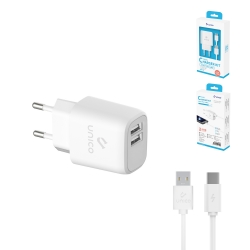 UNICO - HC1745 Travel charger, 2USB, 2.4A current,