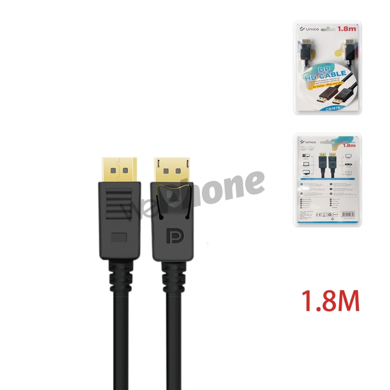UNICO - CB1874 DP cable V1.2 1.8m black