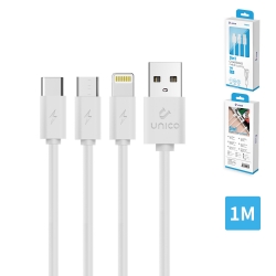 UNICO - CB1953 One for three charging cable 1m 5A