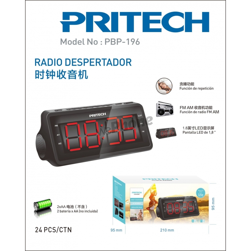 Radio despertador PBP-196 PRITECH