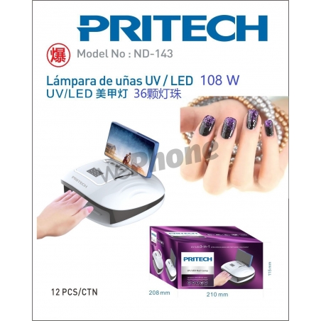 Lámpara de Uñas UV/LED 108W ND-143 PRITECH