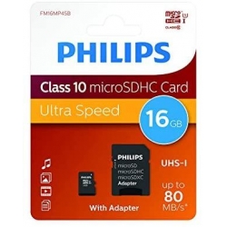 Micro SD Tarjeta de memoria PHILIPS 16GB