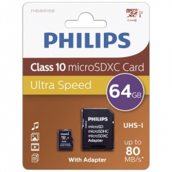 Micro SD Tarjeta de memoria PHILIPS 64GB