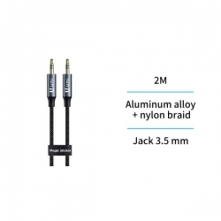 UNICO - AC1272 Cable de audio trenzado con revestimiento metálico de 2M