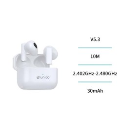 UNICO - New EP0344 Auricular Bluetooth TWS semiauricular con cordón...