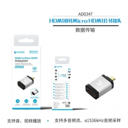 UNICO - New AD0347 Adaptador HDMI Hembra a Micro HDMI Macho