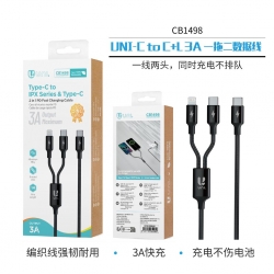 UNICO - CB1498 C a C+L 3A uno a dos cables de datos carga rápida