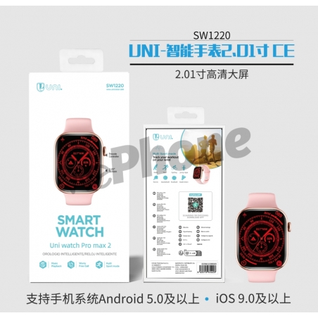 UNICO - New SW1220 Smart Watch  2.01INCH 32Mb ROM ROSA