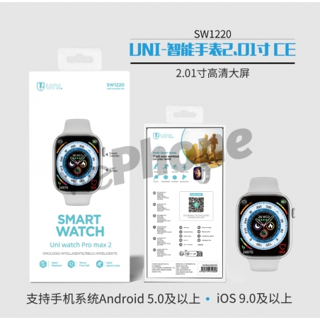 UNICO - New SW1220 Smart Watch 2.01INCH 32Mb ROM GRIS