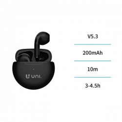 UNICO - New EP1969 Auriculares Bluetooth UNI-TWS mini Macaron negro