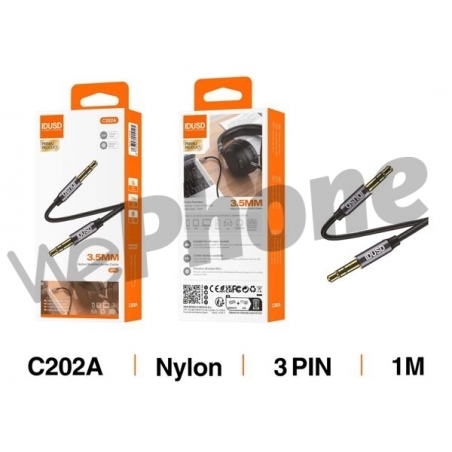 IDUSD C202A CABLE AUDIO NYLON 3.5MM 3PIN M/M 1M