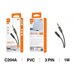 IDUSD C204A CABLE AUDIO PVC 3.5MM 3PIN M/H 1M