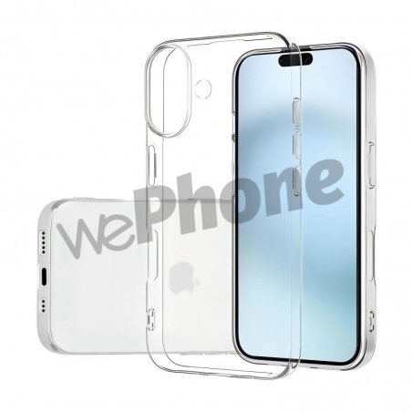 IPHONE 16 Funda de Gel TPU Transparente 1.5mm ALTA CALIDAD