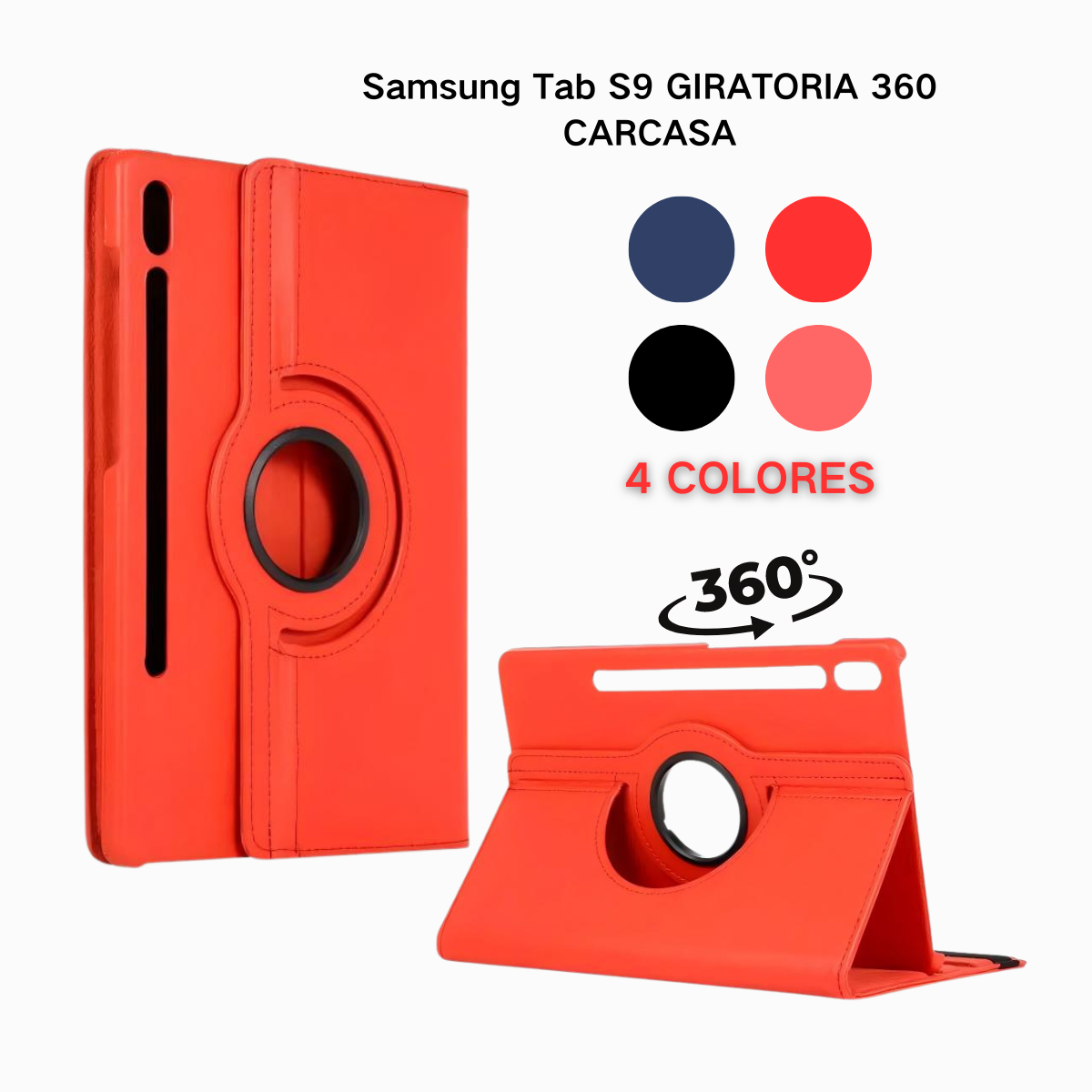 Samsung Tab S9 GIRATORIA 360 CARCASA