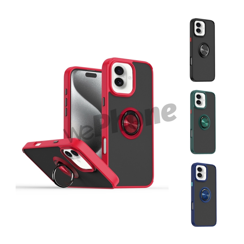 IPHONE 16 PLUS CARCASA MATE DE ANILLO IPHONE 16 PLUS CARCASA MATE DE ANILLO