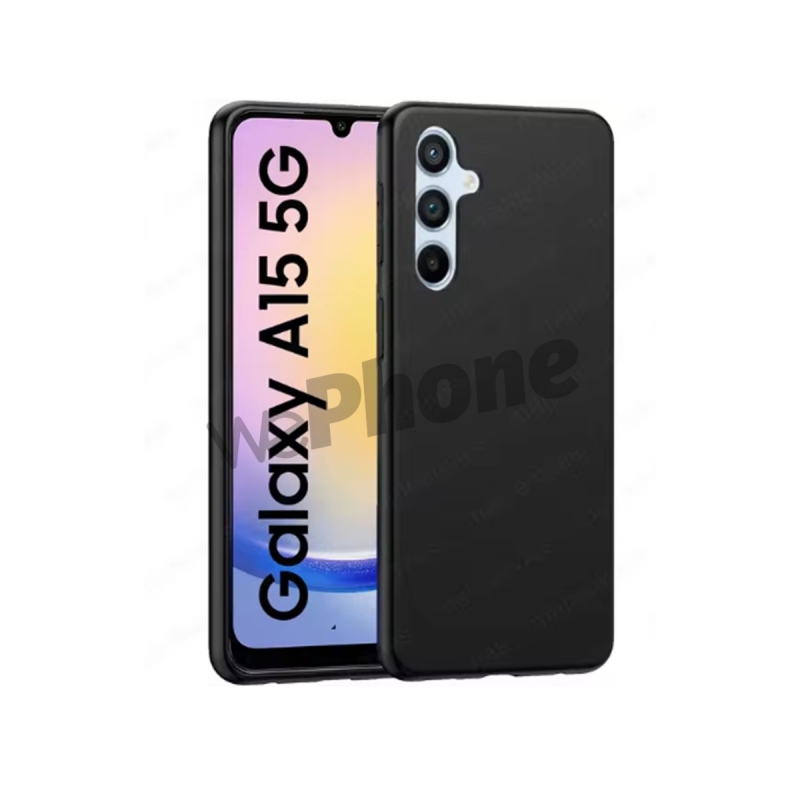 SAMSUNG A15 FUNDA SILICONA 1.2MM TPU NEGRA