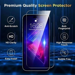 Protector de pantalla de vidrio templado para IPHONE 16 PRO, película protectora de dureza 9H