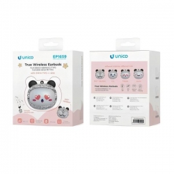 UNICO - New EP1659 GRIS Auriculares INTRAUDITIVOS TWS CON Bluetooth  STINGER Y CORDÓN  para Niños