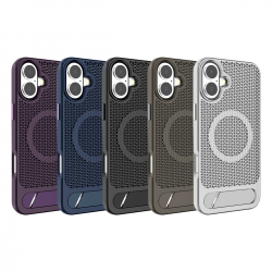 Funda magnética de disipación de calor hueca para iPhone 16/16PLUS con magsafe y soporte REF-4417