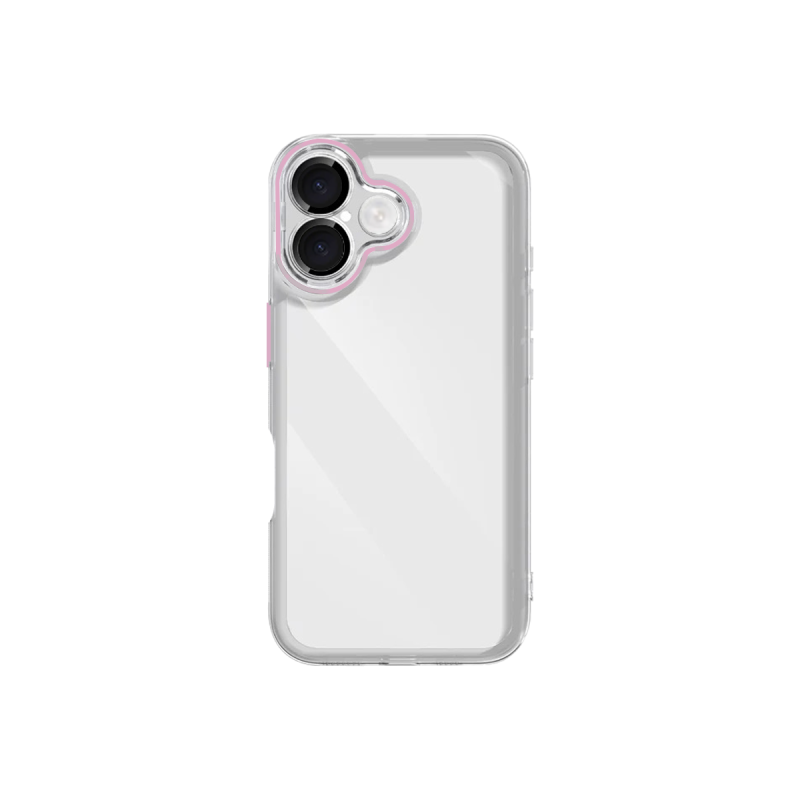 Funda Transparente Cubre Camara de Colores iPhone 16 Plus | Wephone Mayorista