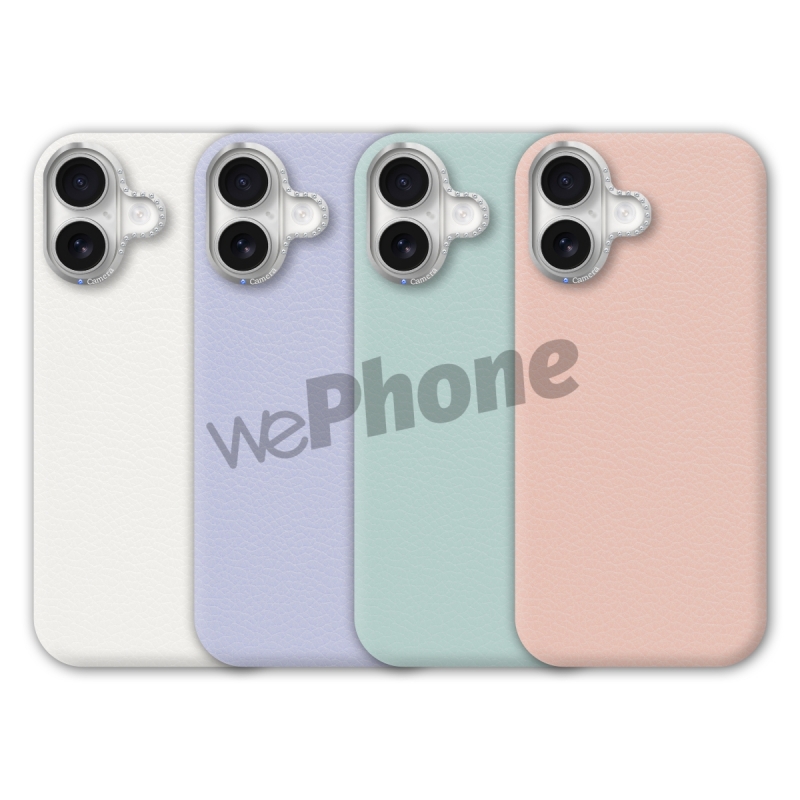 Funda de Cuero con Incrustaciones de Diamantes con magsafe para iPhone 16/16PLUS