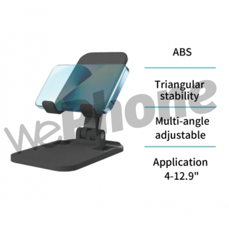 UNICO-BR1783 Soporte de Escritorio metálico Plegable para Móvil y TABLET