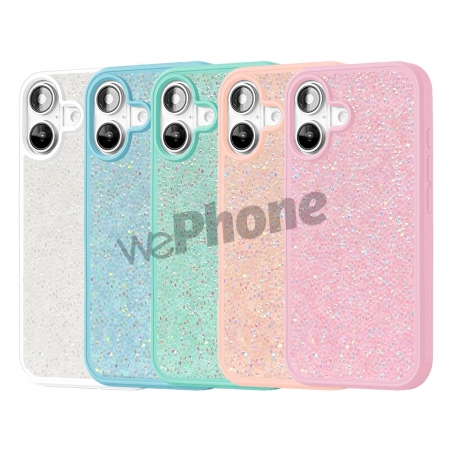 FUANDA DIAMANTE COLOR PASTELES PARA IPHONE16/ 16PLUS