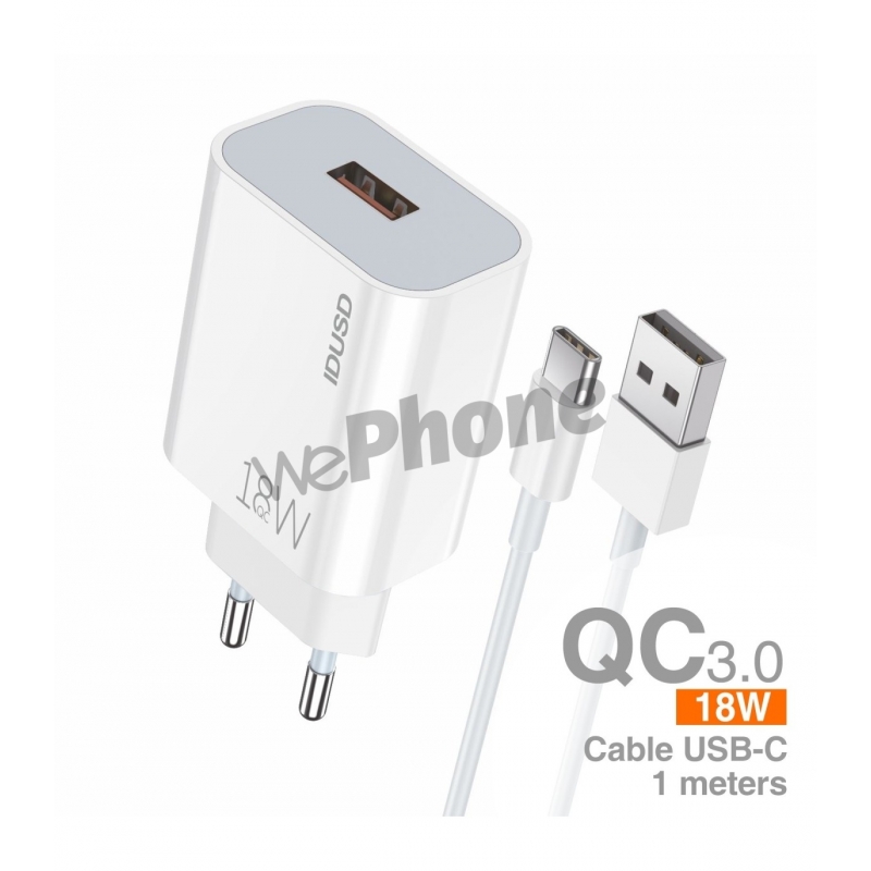 IDUSD-Cargador QC3.0 USB-C - D103B