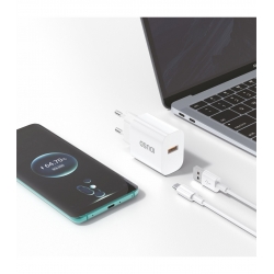 IDUSD-ECO Charger 2.4A + USB-C 1M - D173B