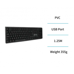 UNICO - KP9717 Teclado con cable PT 105 teclas  (SIN Ratón)