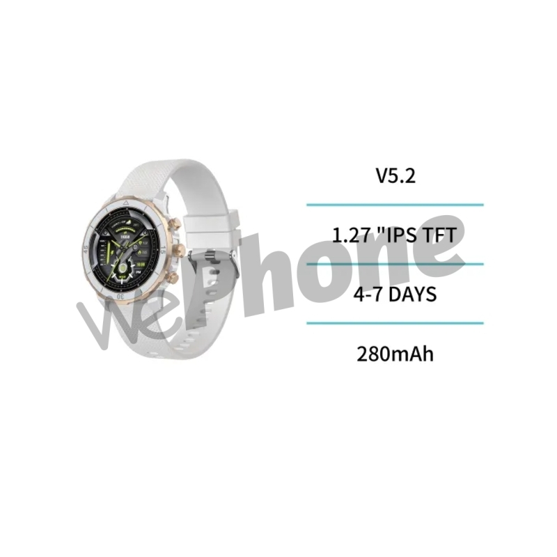 UNICO - New SW2213 Smart Watch Reloj inteligente R3 Fashion 128M color blanco+oro