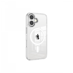 Funda Nunca amarillea Transparente con Magsafe y Botones Metálicos para Iphone 16/16PLUS