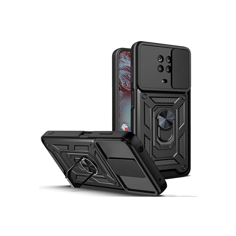 Funda Armadura con Tapa Deslizante Nokia G10 Cámara y Anillo | Wephone Mayorista
