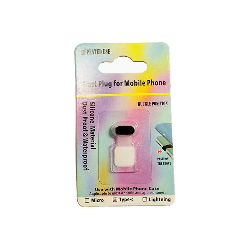 Tapón Antipolvo con Puerto Tipo-C – Adhesivo Invisible y Reutilizable