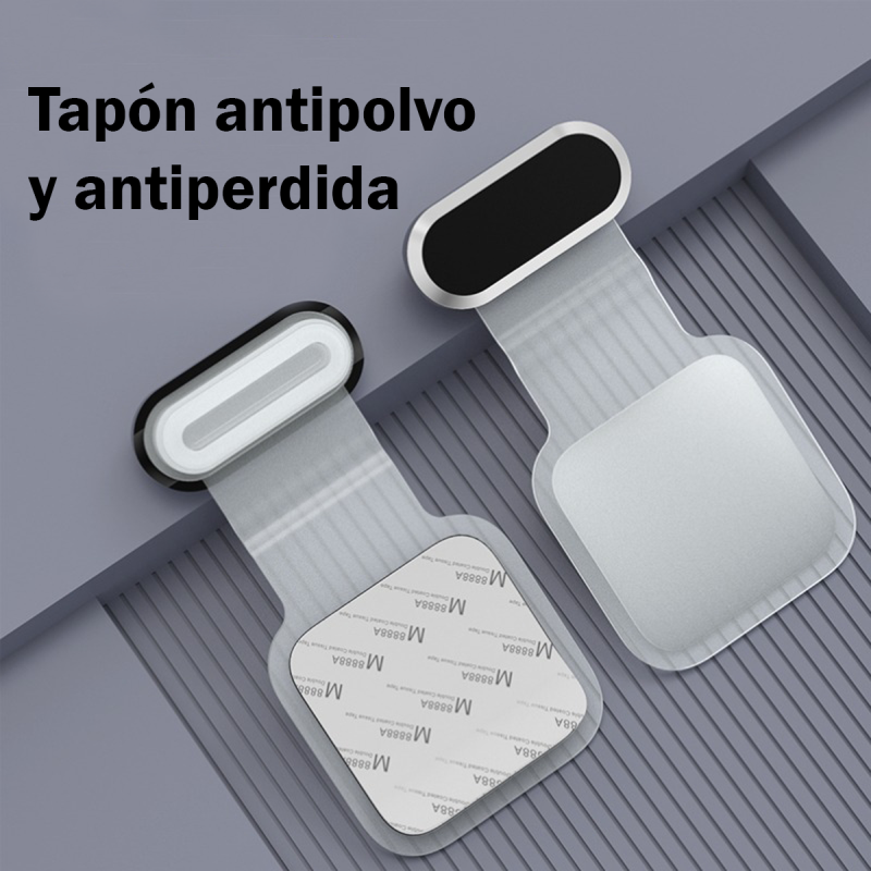 Tapón antipolvo y antiperdida para teléfonos móviles