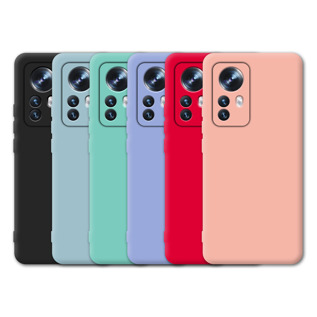 Funda Tipo Original Xiaomi 12 Pro de goma suave | Wephone Mayorista