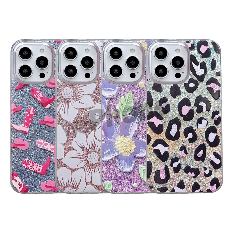 Funda movil con Brillo Estelar y Arte en Resina para Iphone serie REF: 3458