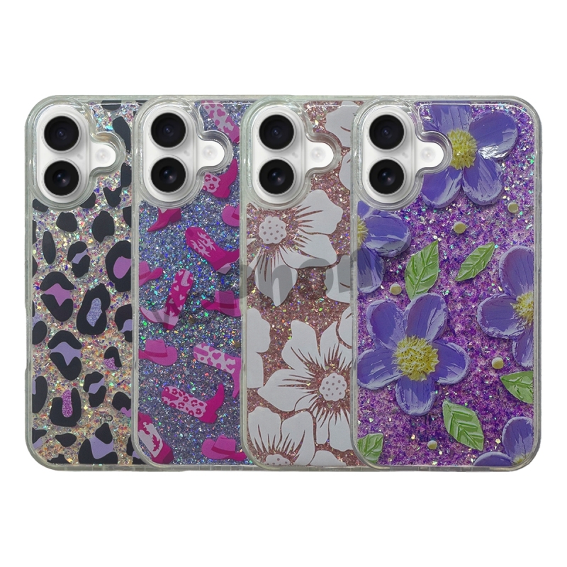 Funda movil con Brillo Estelar y Arte en Resina para Iphone 16 REF: 3458