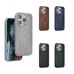 Estilo Empresarial con MagSafe: Funda de Cuero Premium para iPhone ...