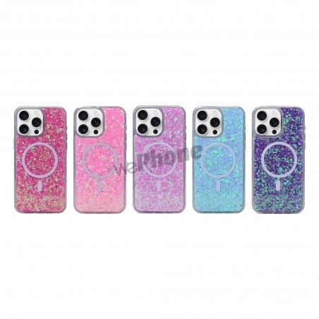 Funda Magnética con Purpurina Degradada: Brilla con Estilo y Funcionalidad para Iphone Serie REF:5377