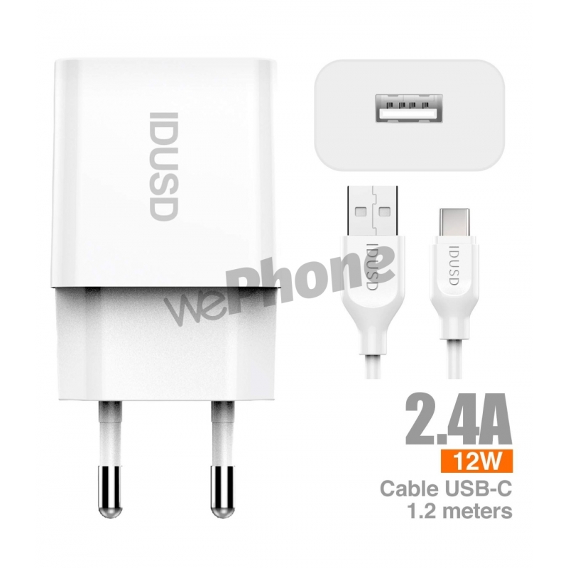 IDUSD Smart Charger 1U 2.4A + USB C - D73B