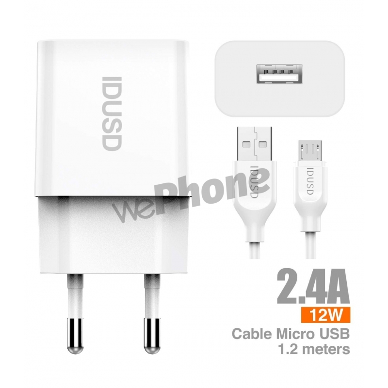 IDUSD Smart Charger 1U 2.4A + Micro - D71B