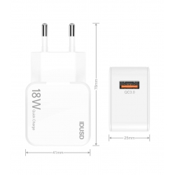 IDUSD Cargador Rápida QC3.0 + USB-C - D53B