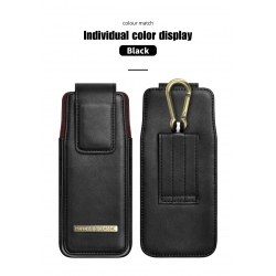 Funda de cinturón larga para móvil de cuero con cierre imantado REF...